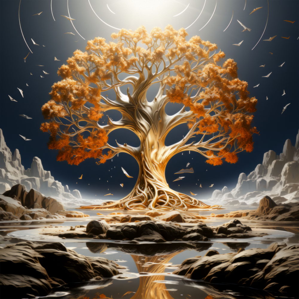 Arte della parete di vetro Life Tree || Collezione di designer