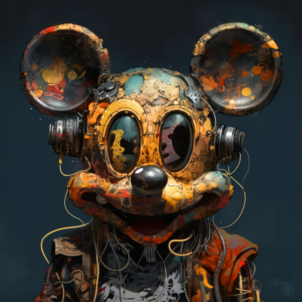 Mickey Die Maschine || Designer -Sammlung Glasbild