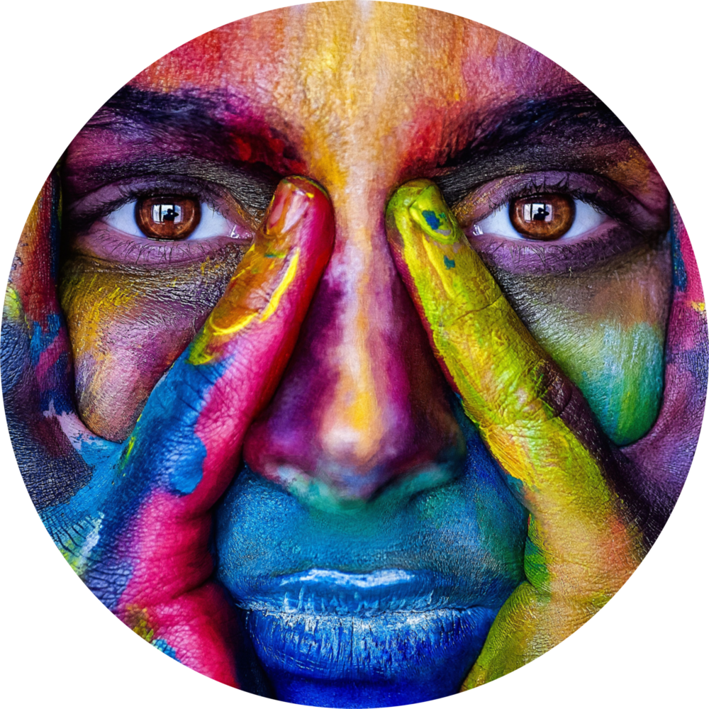 Arte della parete di vetro Look colorato