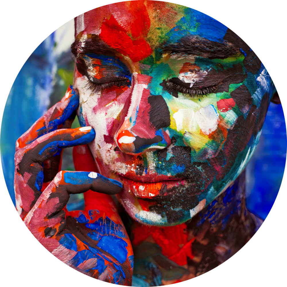 Colored Sadness Glass Wall Art