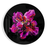 Magenta Abstrakte Blüte Glasbild - 60x60 cm