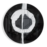 Schwarz-Weißer Enso-Kreis Glasbild - 60x60 cm