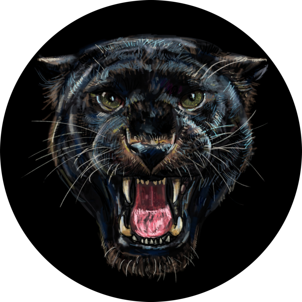 Black Panther Glass Wall Art