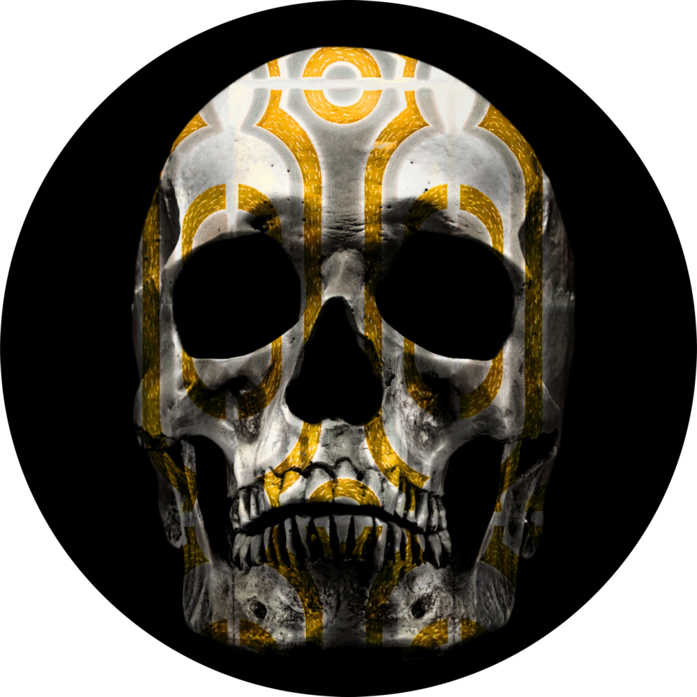 Crâne Impression sur verre