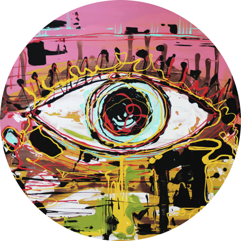 Arte de pared de vidrio de Ojo