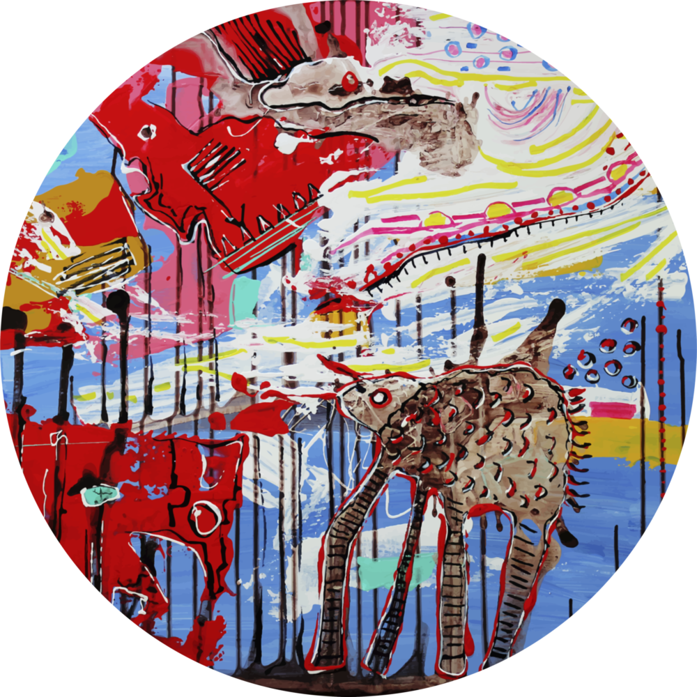 Abstrait Impression sur verre