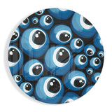 Blaues Nazar-Perlencluster-Muster Glasbild - 60x60 cm