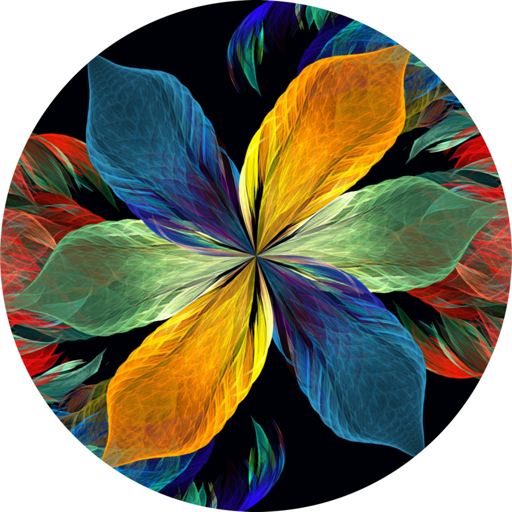 Colorful Flower Glass Wall Art