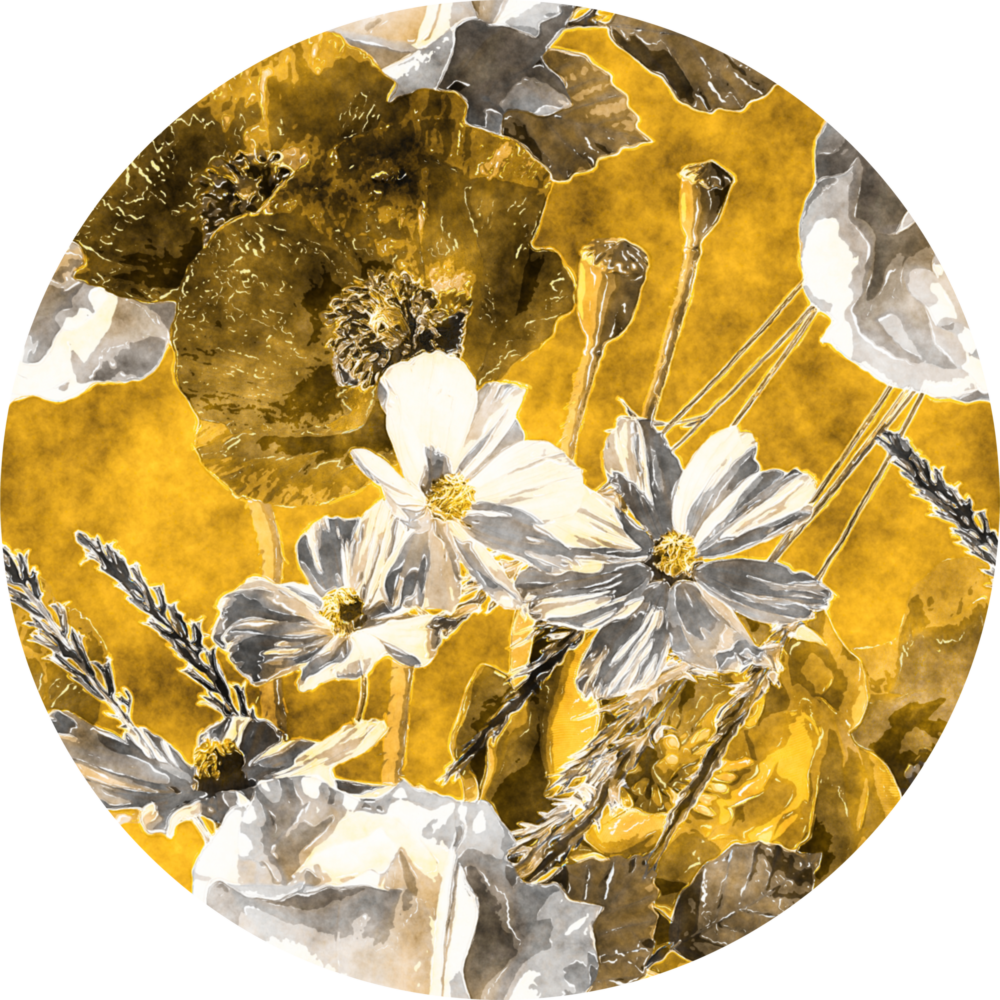 Arte della parete di vetro Fiore astratto