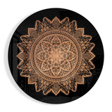 Flower Pattern Glass Wall Art - 60x60 cm