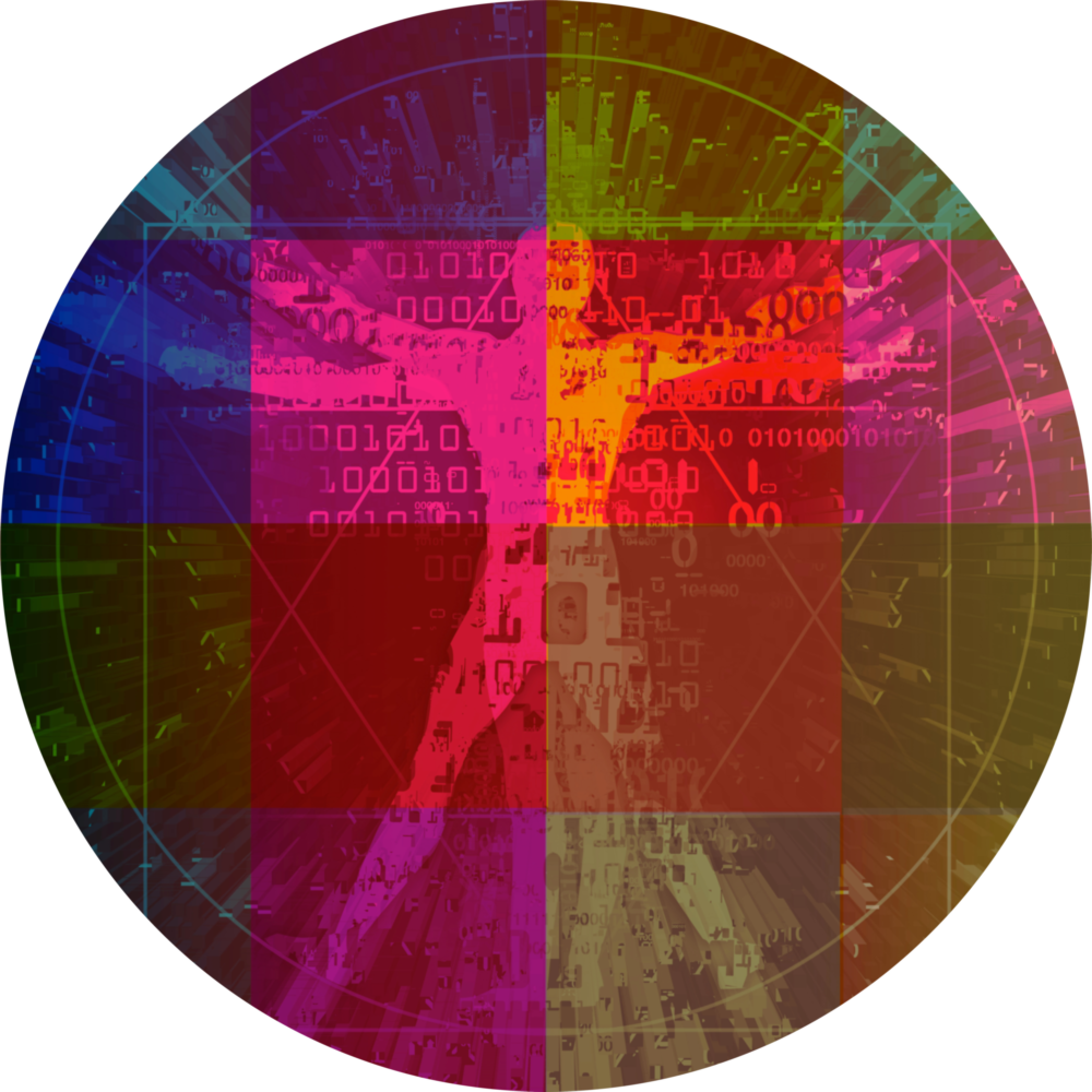 Da Vincis Linien Glasbild