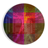 Rundes Da Vinci Binärcode Figur Glasbild - 60x60 cm