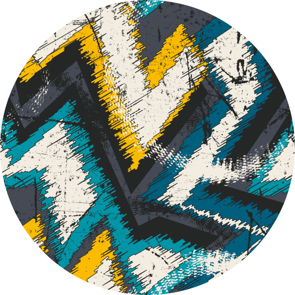 Arte della parete di vetro Zigzag