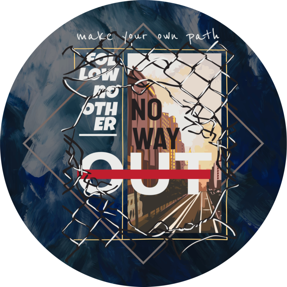 Arte della parete di vetro Parole: fatti strada