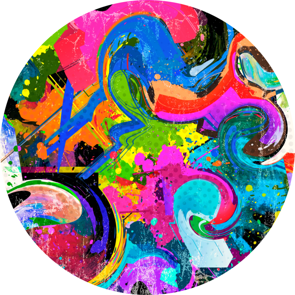 The Cycle of Colors Glass Wall Art