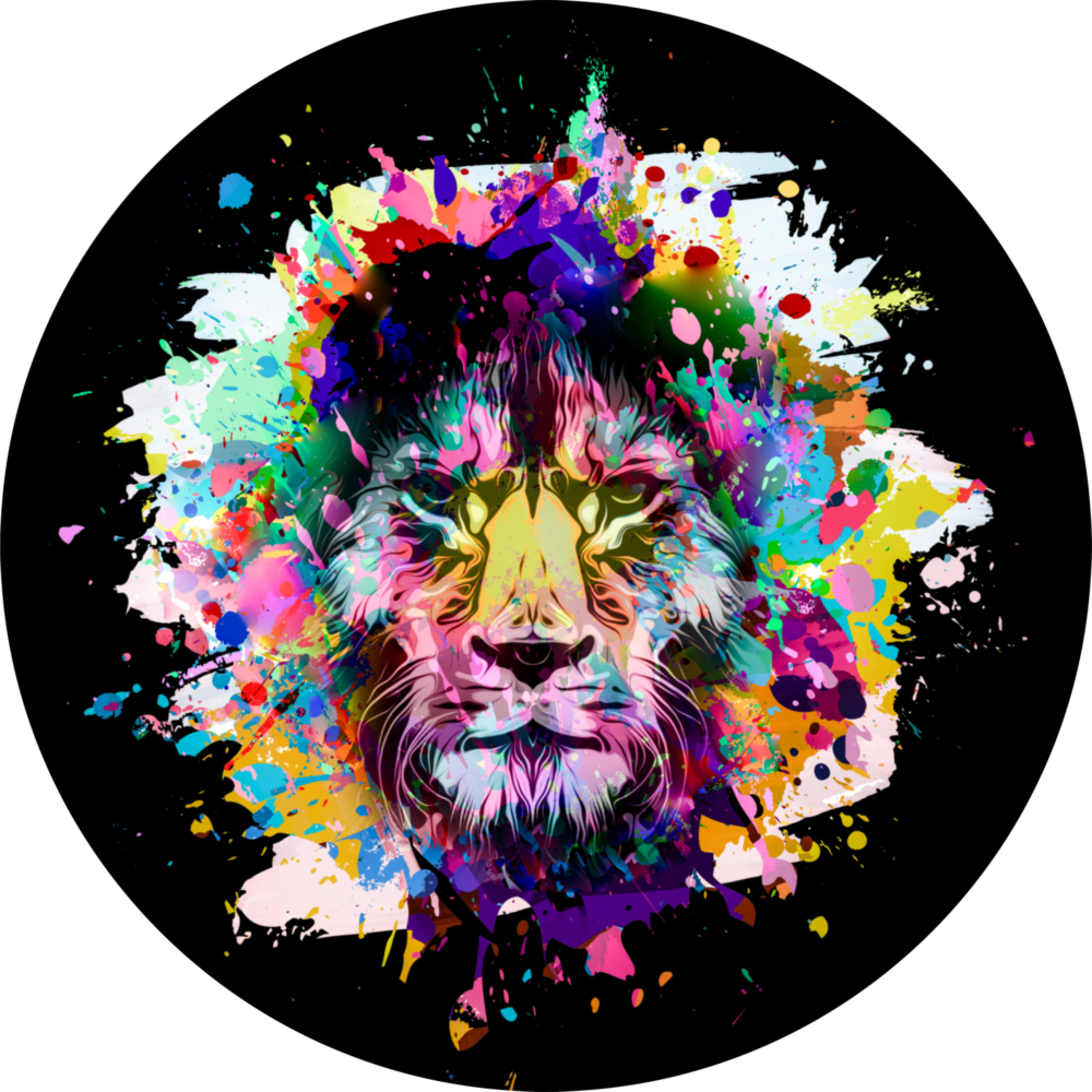 Arte della parete di vetro Leone