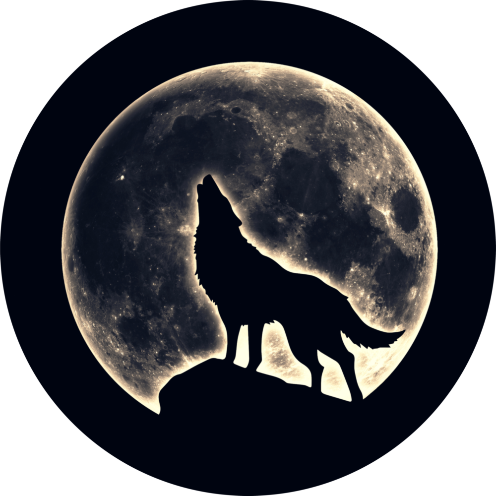 Loup Impression sur verre