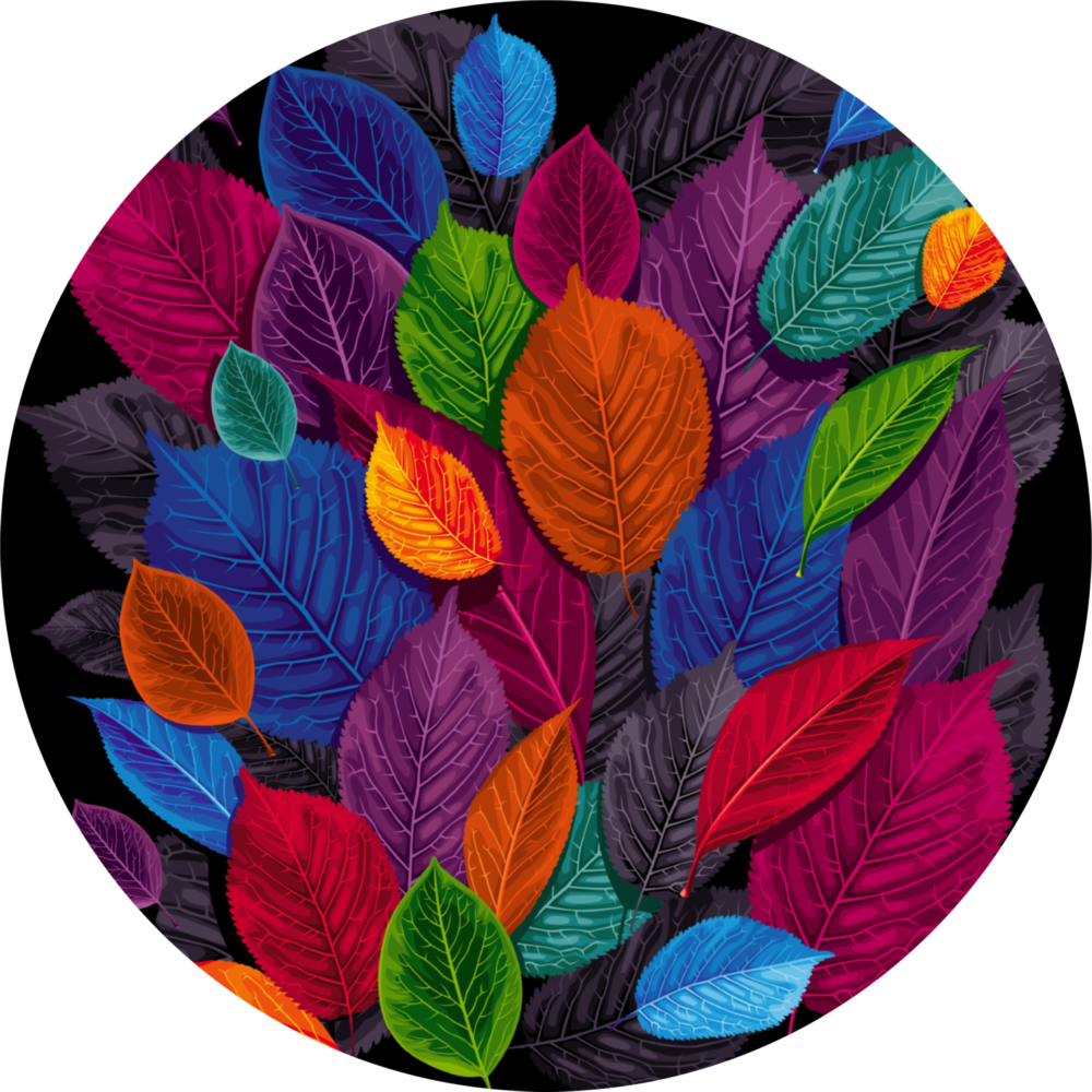 Feuilles colorées Impression sur verre