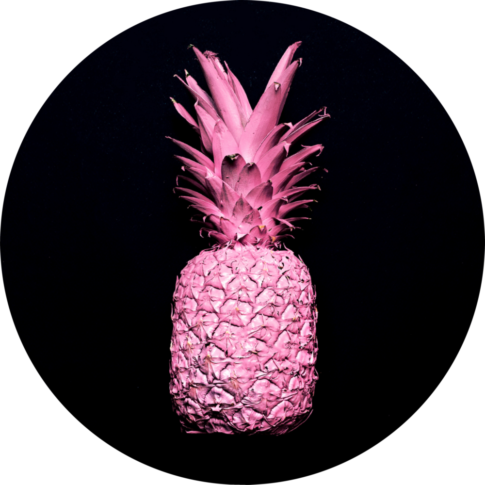 Arte de pared de vidrio de Piña