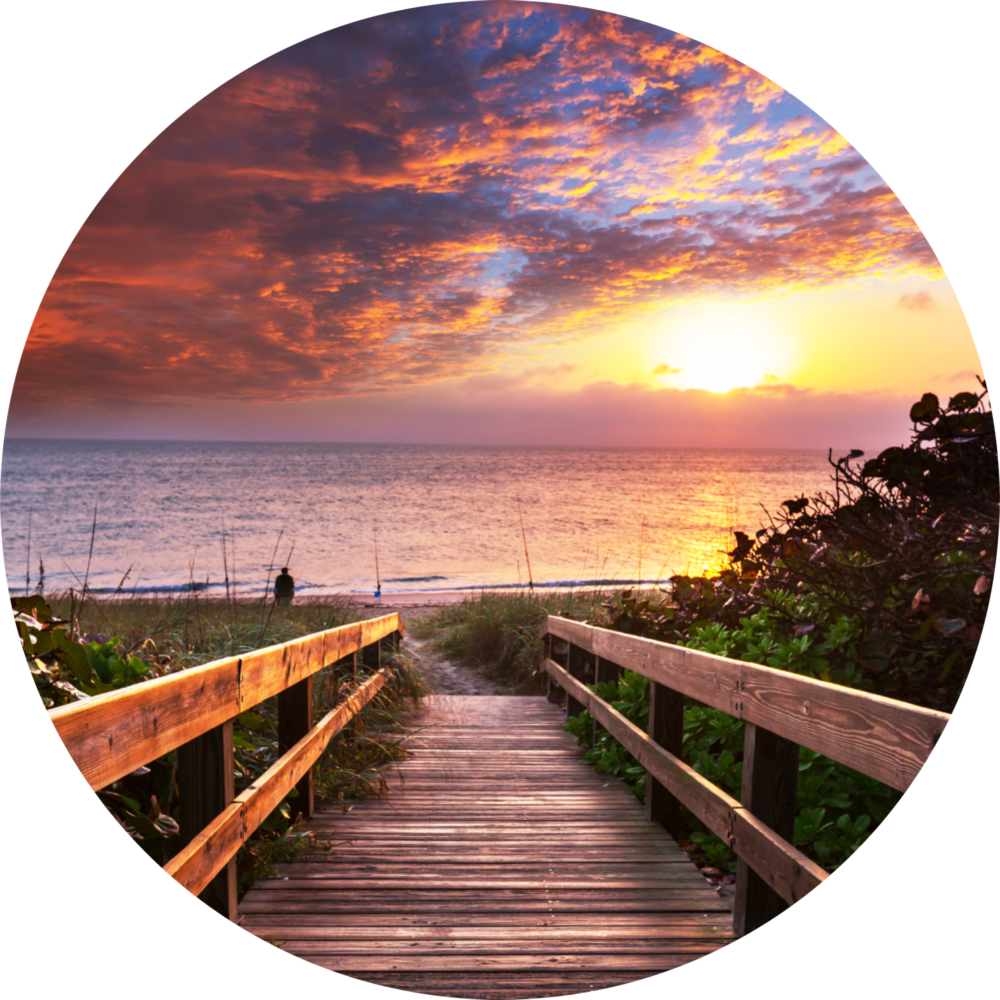 Le coucher du soleil Impression sur verre