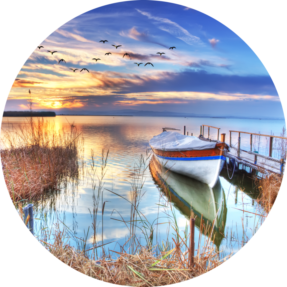 Arte della parete di vetro Kayak