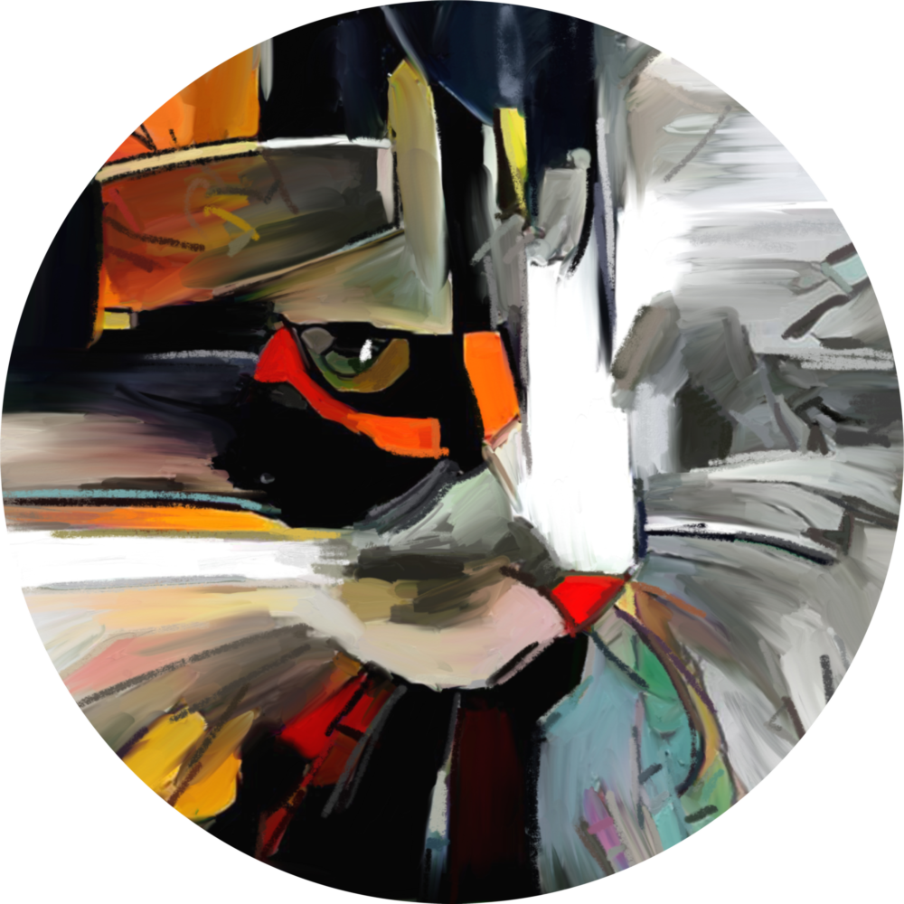 Arte de pared de vidrio de Gato