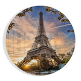 Torre Eiffel Rotonda al Tramonto quadro in vetro - 60x60 cm