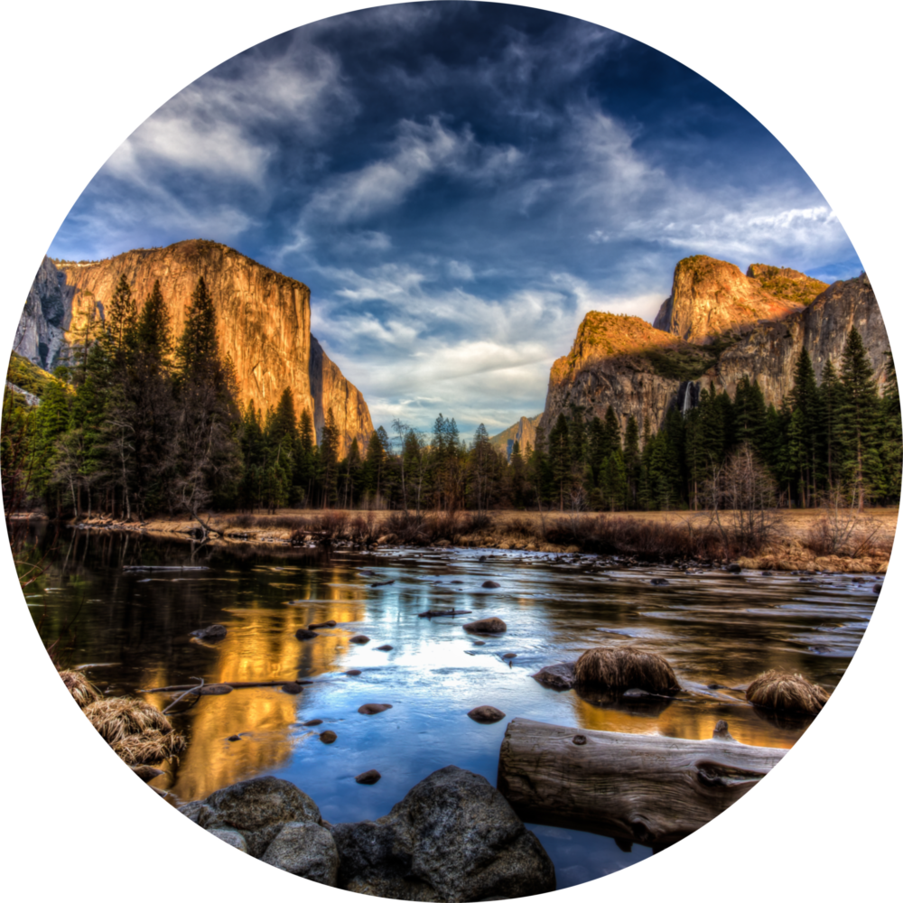 Montagnes Impression sur verre