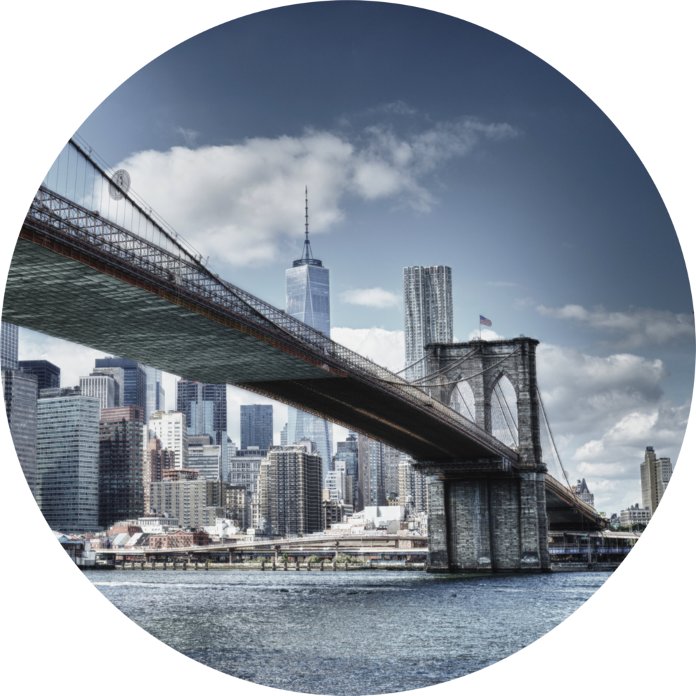 Brooklyn Brücke Glasbild