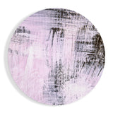 Lila y Negro Efecto Pincel Seco cuadro de cristal - 60x60 cm