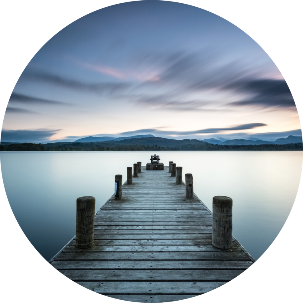 Arte della parete di vetro Dock