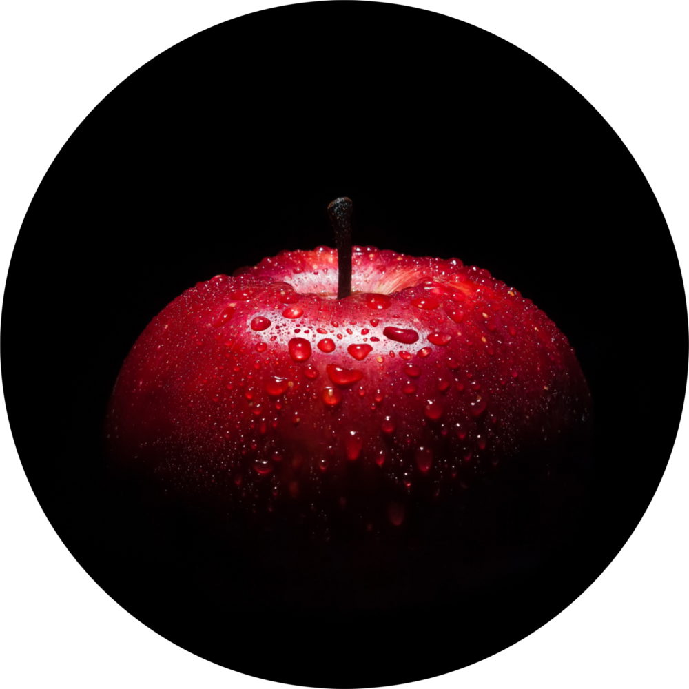 Apfel Glasbild