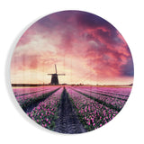 Tulip Garden Glass Wall Art - 60x60 cm