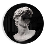 Statue au Visage en Spirale tableau en verre - 60x60 cm