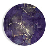 Purple Gold Vein Marble Glass Wall Art - 60x60 cm