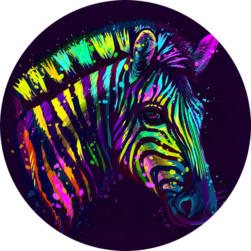 Ceinture zèbre Impression sur verre