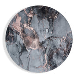 Slate Gray Copper Marble Glass Wall Art - 60x60 cm
