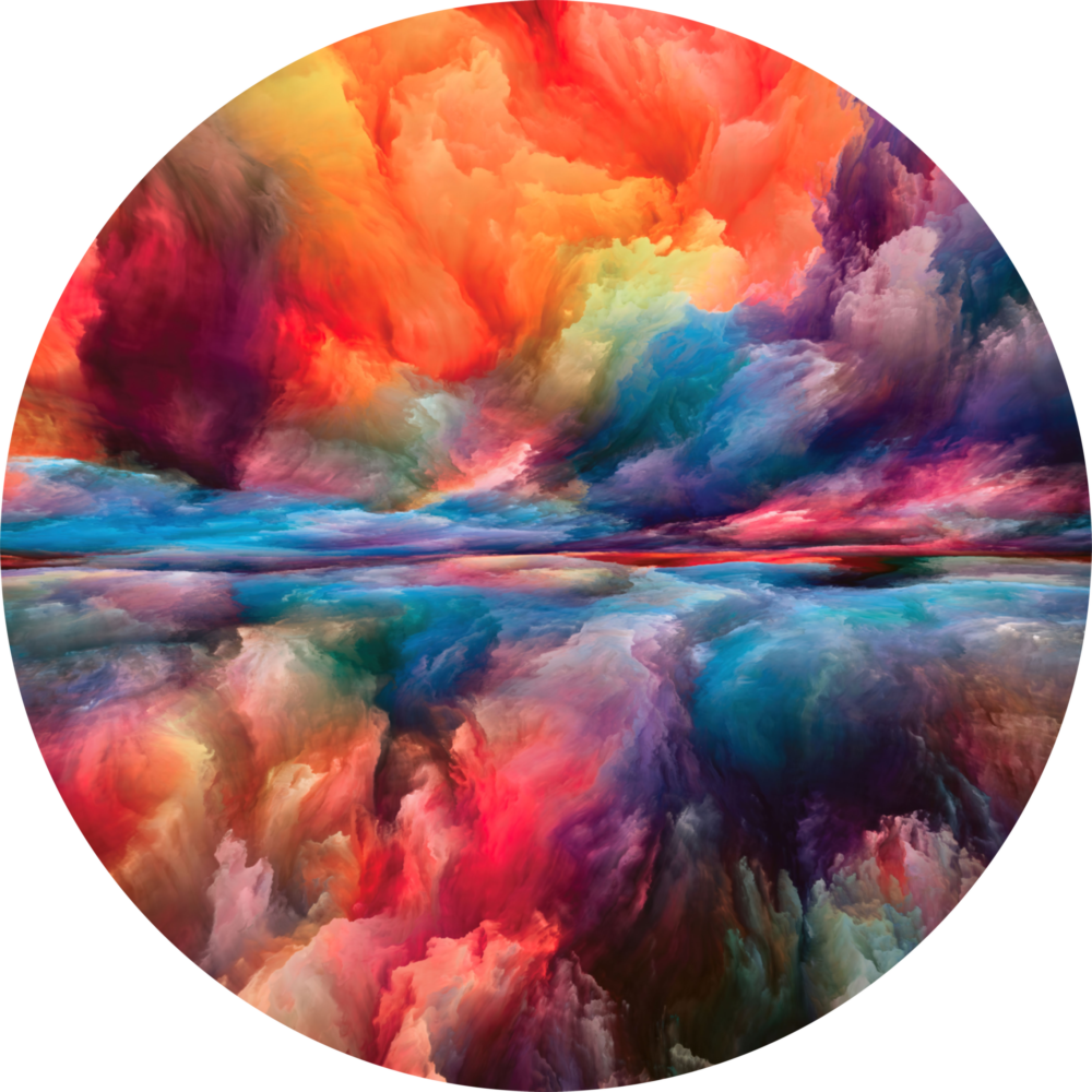 Arte della parete di vetro Esplosione del colore