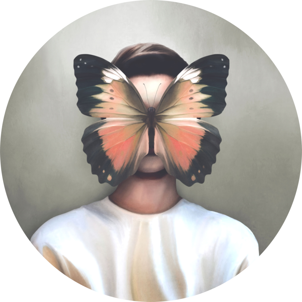 Rêves de papillon Impression sur verre