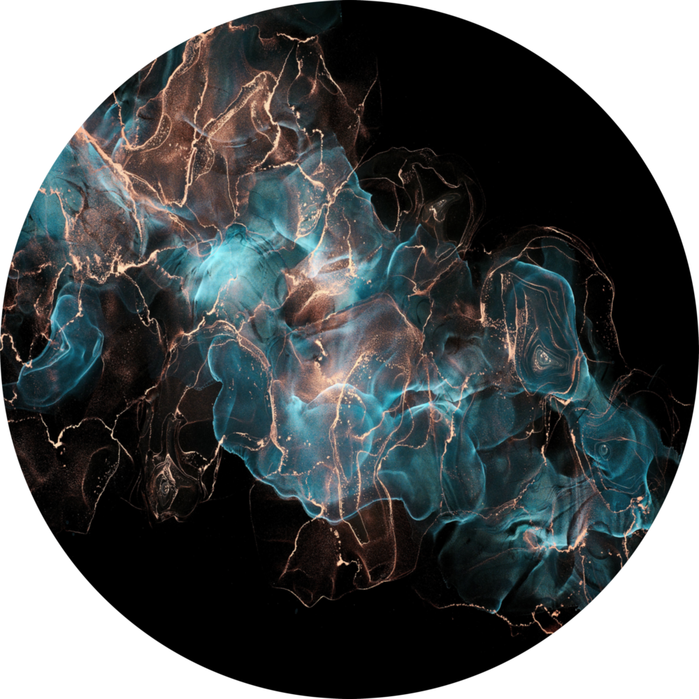 Explosion bleue Impression sur verre