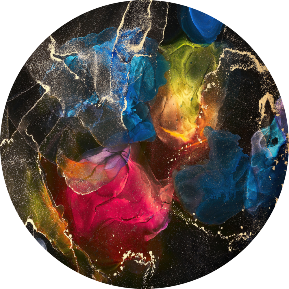 Arte della parete di vetro Esplosione del colore