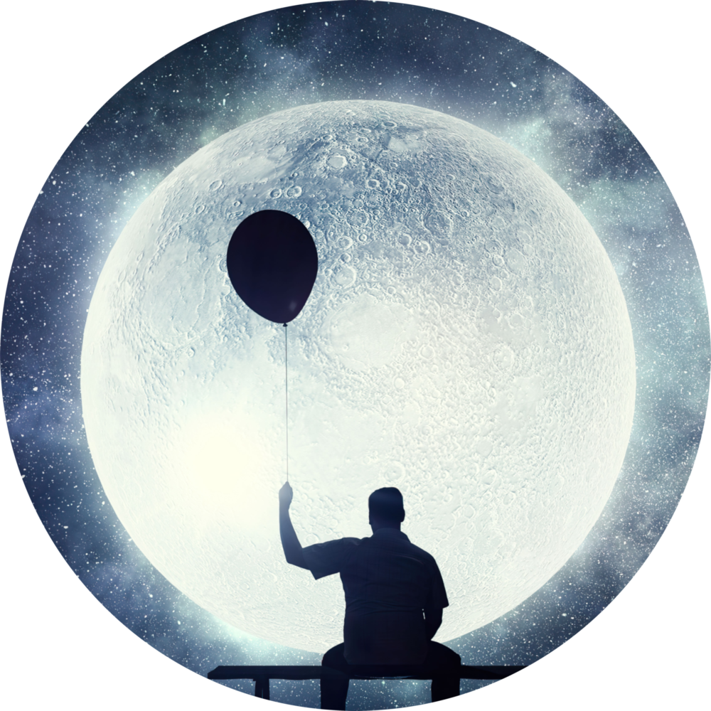 Pleine lune Impression sur verre