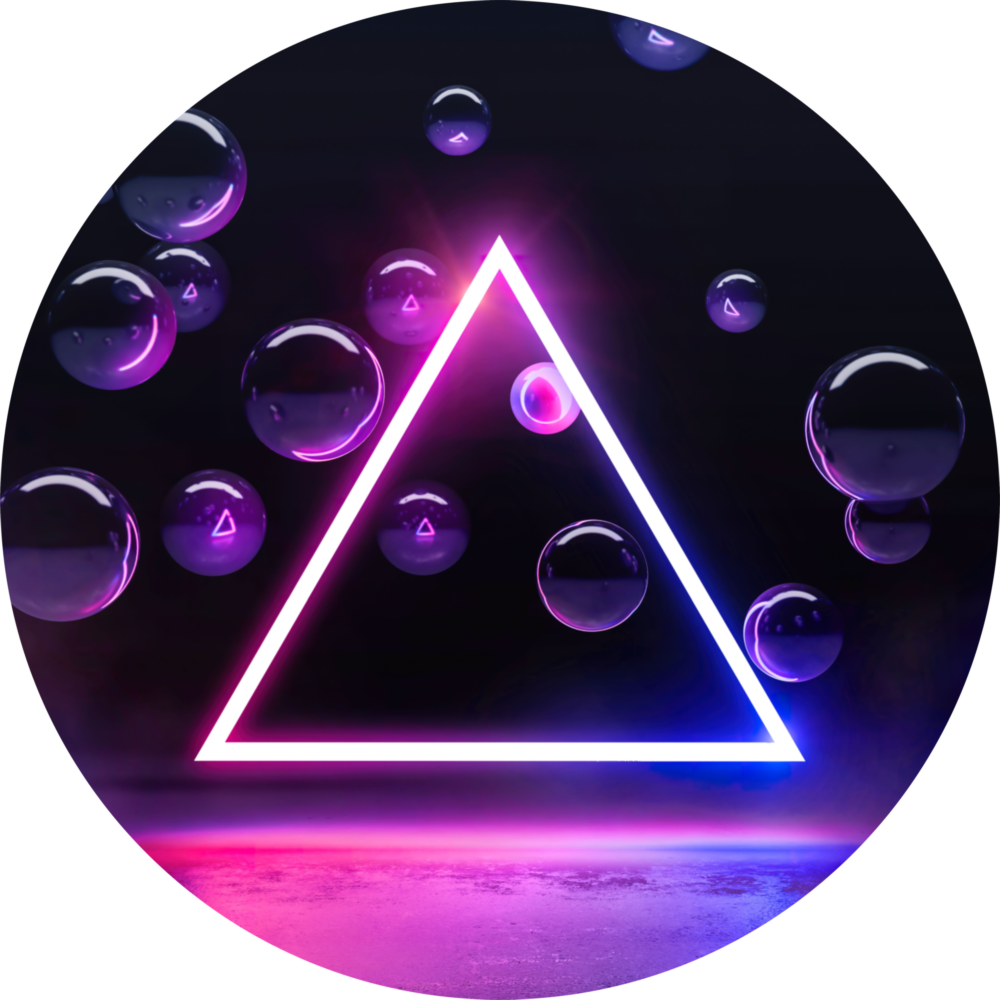 Triangle néon Impression sur verre