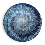 Texture radiale a stella blu navy quadro in vetro - 60x60 cm