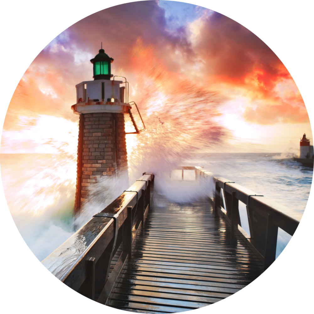 Arte della parete di vetro Faro