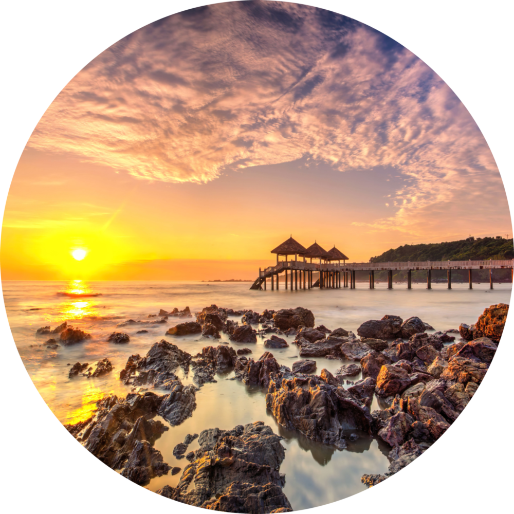 Lever du soleil Impression sur verre