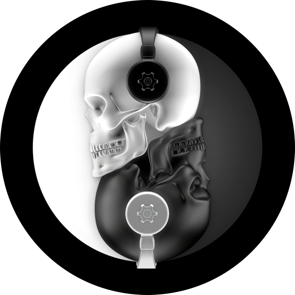 Noir et blanc Impression sur verre