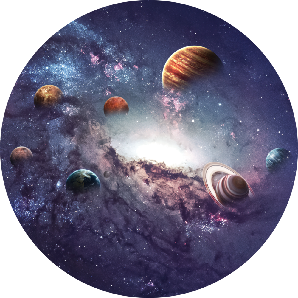 Planètes Impression sur verre