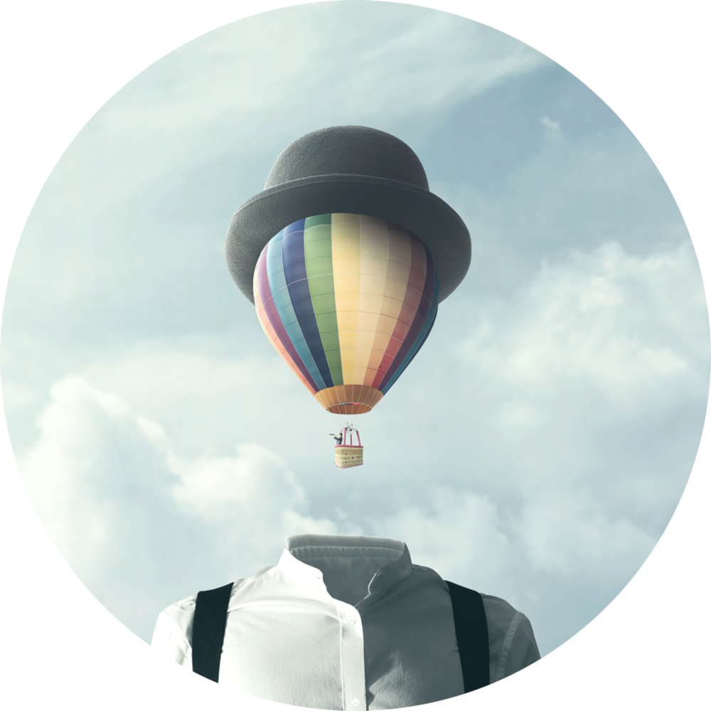 Balloon Head Glass Wall Art