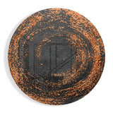 Copper Black Ring Circle Glass Wall Art - 60x60 cm